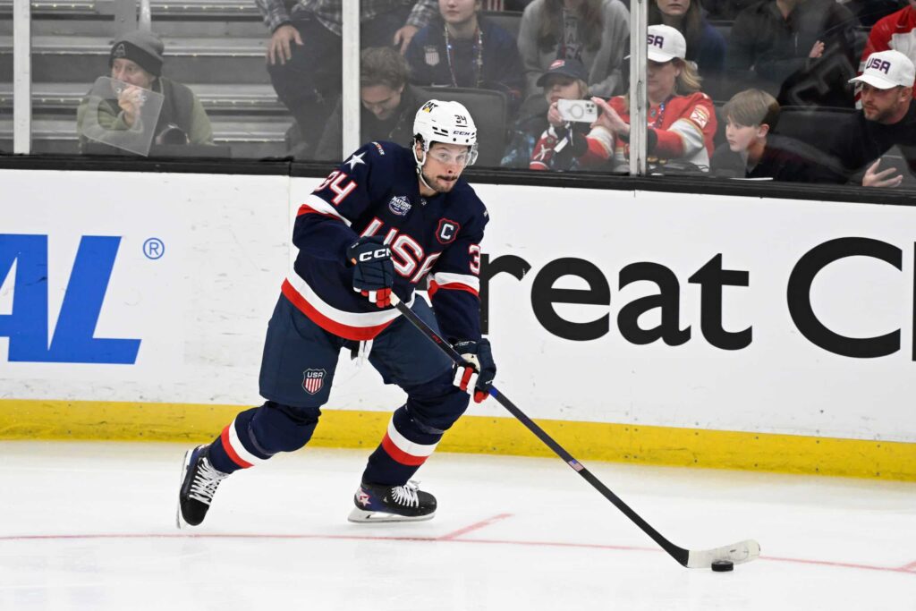 Olympiakiekko: Slovakiaa odottaa melkoinen muuri - Yhdysvallat lentämällä finaaliin? USA:n tähtihyökkääjä Auston Matthews