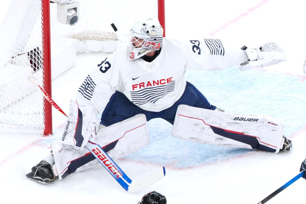 Ranskan maalivahti Julian Junca olympialaisissa
